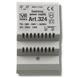 videx 324 2A 12Vdc PSU in an ABS DIN/wall mountable box. videx 324 2A 12Vdc PSU in an ABS DIN/wall mountable box.