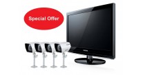Samsung SME-4220P 22" LCD DVR & 4 Cameras with Infrared Illuminators