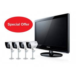 Samsung SME-4220P 22" LCD DVR & 4 Cameras with Infrared Illuminators Samsung SME-4220P 22" LCD DVR & 4 Cameras with Infrared Illuminators