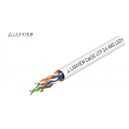 Lanview 305m Cat5e U-UTP cable 4x2xAWG24 LSZH white LVN122014 Lanview 305m Cat5e U-UTP cable 4x2xAWG24 LSZH white LVN122014